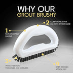 Grout Cleaning Brush Set Heavy Duty Hand Grout Scrub Brush & Detail Cleaning - Image 7