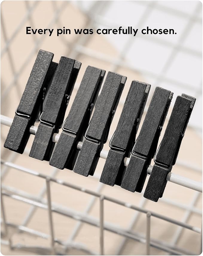 Clothes Pins Wooden Black Colored Clothespins - Image 8