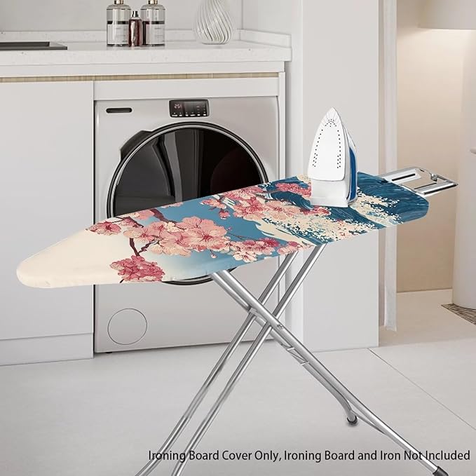 Cherry Blossom Ironing Board Cover and Pad, Stretch Standard Size 16x55 inch - Image 2