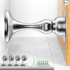 Magnetic Door Stoppers 4 Pack, Stainless Steel Magnetic Door Stop, Wall & Floor by Crosize