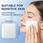 Premium Natural Pure Cotton Pads, Soft & Lint-Free Upgraded Edge Stitching - Image 3