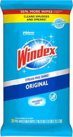Windex Wipes Glass Cleaning, Pre-Moistened Glass and Surface Wipes to Clean by Windex