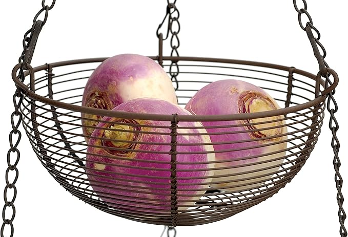 RSVP International Hanging Storage Collection 3-Tier Baskets, Bronze Woven Wire - Image 7