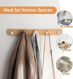 5Pcs Wooden Pegs Shaker Coat Hooks Screw-in Wall Rack Pegs - Image 7
