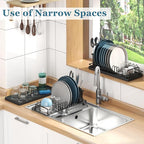 Compact Small Dish Rack Sink Drying Rack - Image 7