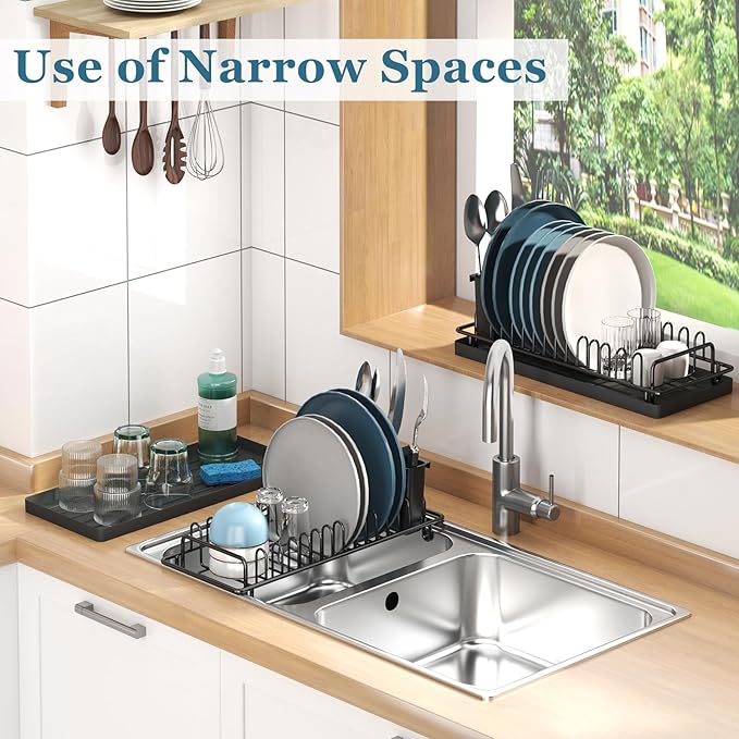 Compact Small Dish Rack Sink Drying Rack - Image 7
