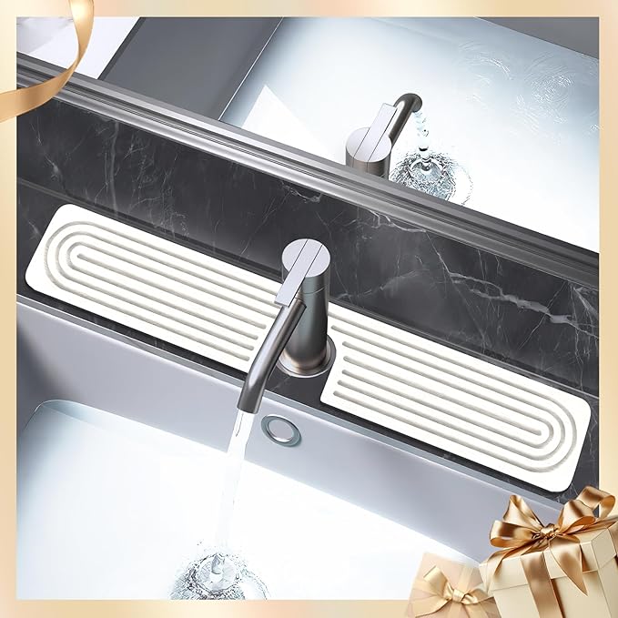 Stone Faucet Mat for Kitchen Sink, Diatomite Quick Dry Kitchen Sink Splash Guard by Unknown