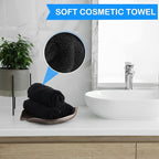 Panelee 12 Pcs Makeup Washcloths Bulk 13 Inch Black Makeup Towels Cotton Face - Image 6