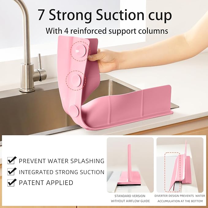 23" Ultra Silicone Sink Splash Guard Released in 2025/Dec, Self-Draining Water - Image 7