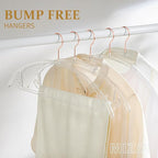 MIZGI Premium Clear Hangers Heavyduty-Acrylic No Shoulder Bump Suit Hangers - Image 2