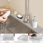 Stone Faucet Mat for Kitchen Sink, 15.7" Diatomite Drying Stone Kitchen Sink - Image 6