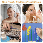 Bamboo Cotton Swabs 1000 Counts in Storage Box, Organic Cotton Buds - Image 4