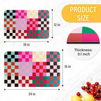 Checkered Dish Drying Mat for Kitchen Counter Coffee Mat Bar Accessories - Image 2