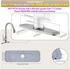 Silicone Faucet Mat, Kingmall Kitchen Faucet Mat Silicone Faucet Drip Catcher - Image 3