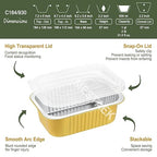 6" x 4" Heavy Duty Aluminum Foil Pans - Image 3