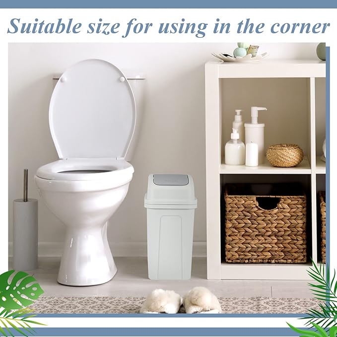 Sumind 2 Pcs 1.8 Gallon Bathroom Trash Can - Image 5