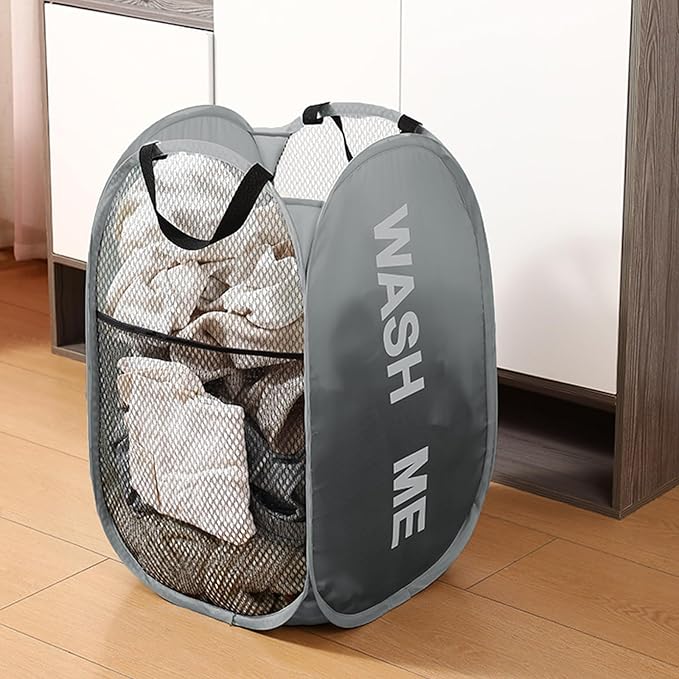 Pack of 2 Pop Up Laundry Hamper, Collapsible Laundry Baskets Dirty Clothes - Image 2