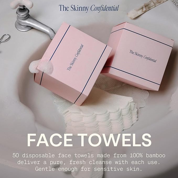 The Skinny Confidential Disposable Face Towels, 20% Polyester - Image 2