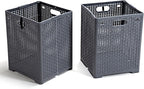 42L Collapsible Plastic Laundry Baskets, Foldable Laundry Hamper by Eslite
