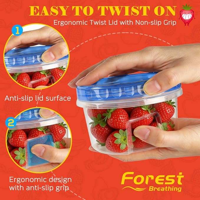 12 Pack 17oz Reusable Freezer Storage Containers - Image 4