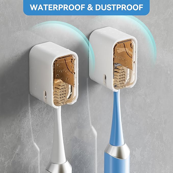 Toothbrush Holders for Bathroom【Innovation Single Slot Design】 2PCS Toothbrush - Image 2