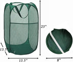 Pop Up Laundry Hamper, Reinforced Mesh Laundry Basket, Folding Clothes Storage - Image 2