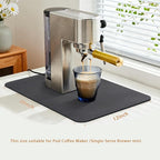 Coffee Bar Mat 20x12 Inch, Absorbent Hide Stain Rubber Backed Dish Drying Mat - Image 2