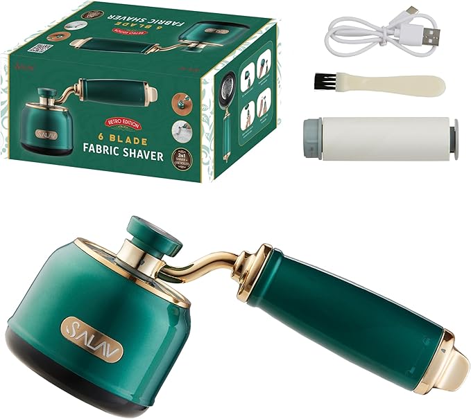 SALAV® Retro Edition Rechargeable Fabric Shaver and Lint Roller - Image 2
