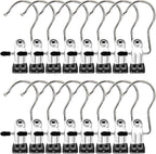 Boot Hangers Clips, 16 Pack Laundry Hooks Hanging Clips Clothes Pins Closet by MECHEER