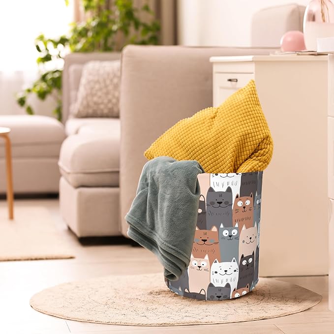 Cute Cat Laundry Basket, Waterproof Cats Laundry Hamper, Collapsible Organizer - Image 4