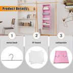 Hanging Closet Organizer, Easy Mount Foldable 5-Shelf Hanging Closet Wardrobe - Image 6