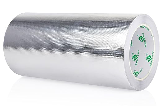 BOMEI PACK Adhesive Aluminum Foil Heat Shield Tape 9inch x 66ft Barrier by BOMEIPACK