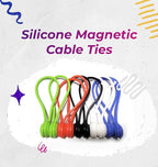 20 Pack Reusable Silicone Magnetic Cable Ties Twist Ties - Image 2