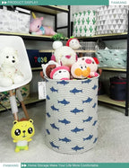 FANKANG Storage Basket, Nursery Hamper Canvas Laundry Basket Foldable - Image 4