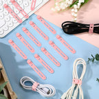 42 Pcs Silicone Cable Ties Reusable Cord Organizer Adjustable Data Cable Wraps - Image 5