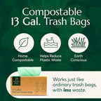 Cleanomic Compostable* 13 Gallon Trash Bags - Image 2