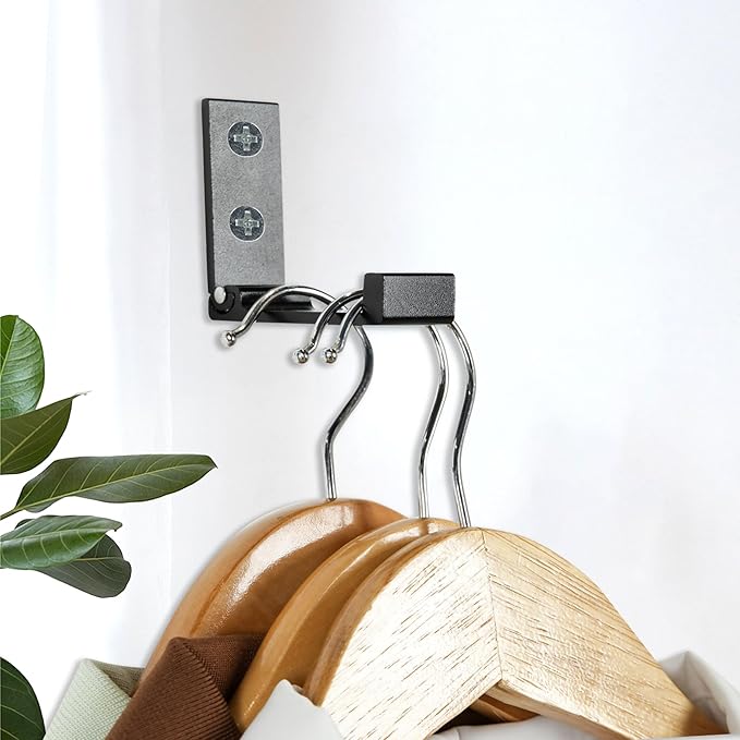 Aynoo Folding Coat Hooks, Metal Heavy Duty Coat Towel Hooks, Wall Mounted - Image 8