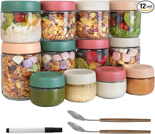 12Pack Overnight Oats Containers by Agotglmi