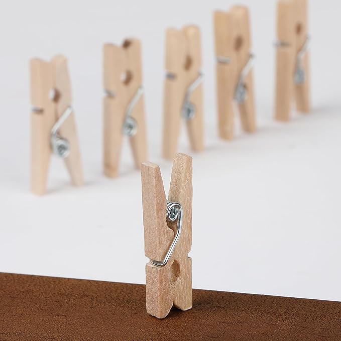 Mr. Pen- Wooden Clothes Pins for Craft, Natural Wood, 1 Inch, Mini Clothes Pins - Image 6