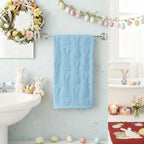 Artoid Mode 1 Pc Light Blue 3D Rabbit Jacquard Easter Hand Towels - Image 2
