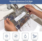 30 PCS Reusable Aluminum Foil Sealable Storage Bags, 2026 New Resealable Vacuum - Image 3