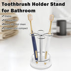 HarJue Toothbrush Holder Stand for Bathroom, Metal Toothbrush Organizer - Image 3