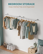 OROPY Industrial Pipe Clothes Rack Wall Mounted Set of 2, 38.4 inches Heavy - Image 6