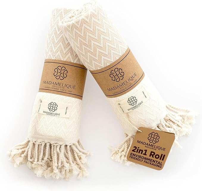 Madamelique Exclusive Hand Towels Set of 2-18 x 40 Inches by Madamelique