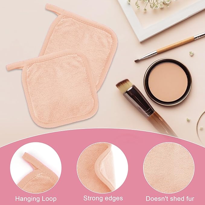 Makeup Remover Cloth 12 Pack, Ultra Soft and Reusable Microfiber Makeup Remover - Image 3