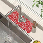 Christmas Merry Xmas Sink Splash Guard Santa Claus Faucet Absorbing Mat Fast by Unknown