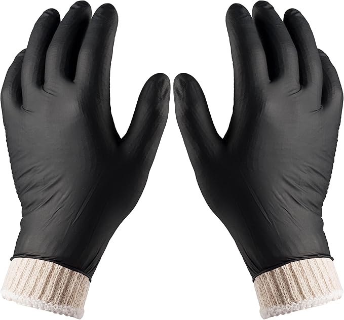 BBQ Gloves 4 Cotton Glove Liners and 100 Disposable Gloves Washable Cotton by Nechtik