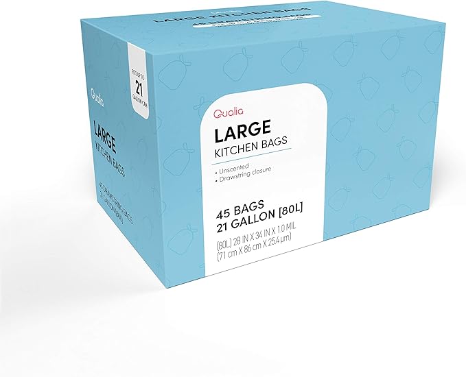 UNSCENTED 21 Gal / 80 Liter | Drawstring Closure Trash Bag | Heavy Duty By - Image 4