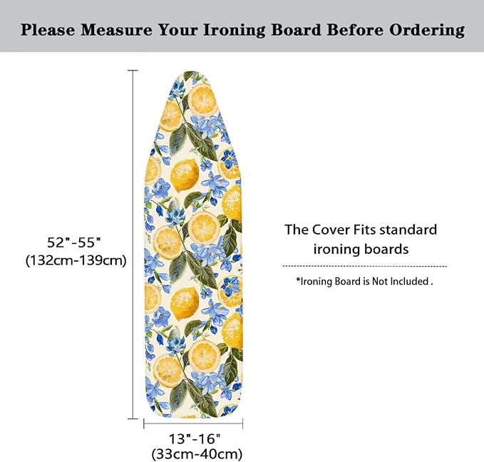 Lemon Ironing Board Cover and Pad Standard Size Padding Decorative Cover - Image 5