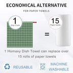 Homaxy 100% Cotton Terry Kitchen Dish Cloths, Ultra Soft and Absorbent Dish - Image 7